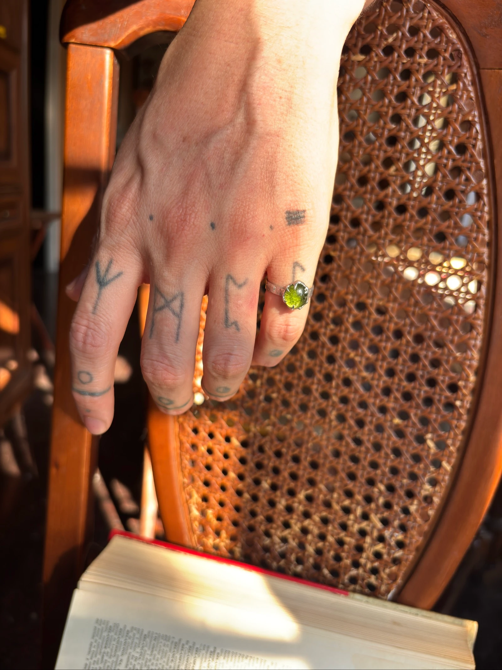 Anillo de cobre y vidrio fundido – photo 5